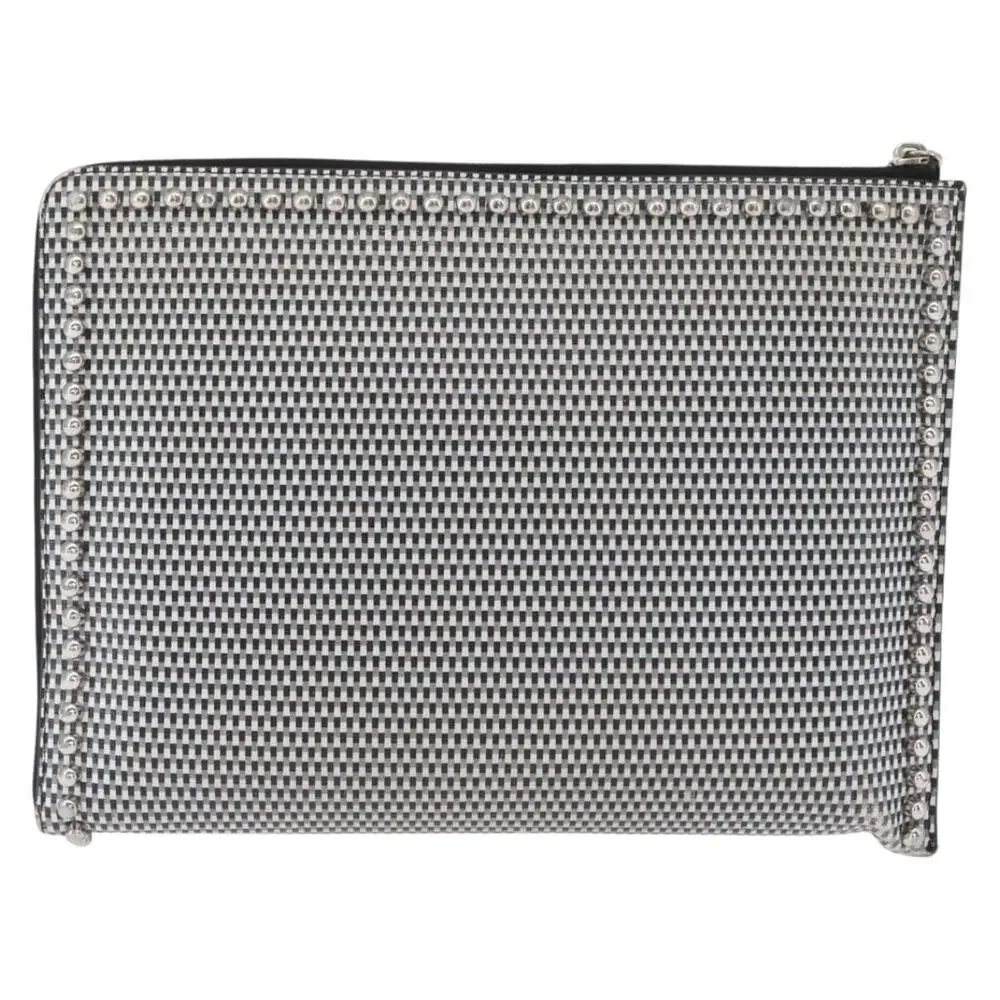 Fendi Leather Karlito Clutch Bag Black